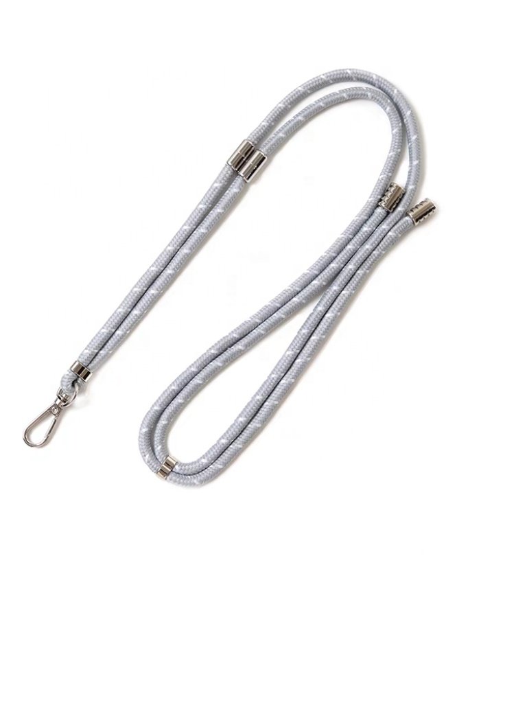 Customized high-quality adjustable wrist neck 2-in-1 diagonal back phone strap woven gray purple black pink phone strap