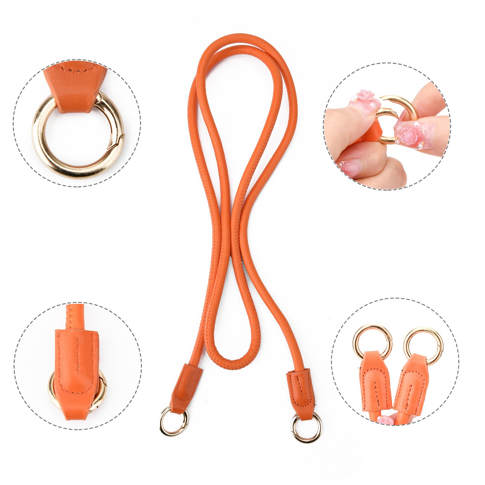 Luxury Hard PC Designer Back Cover Clear Crossbody Phone Strap Case With Magnetic For IPhone 13 14 15 Pro Max