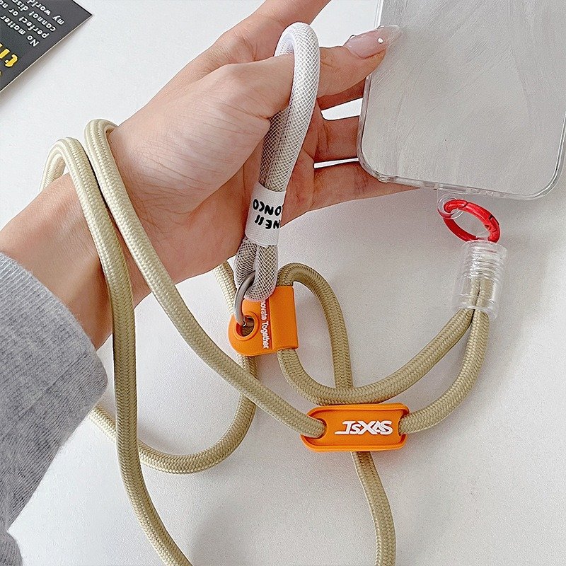 Color Long Mobile Phone Lanyard Short Phone Charm Strap Set Durable Smartphone Lanyard Neck Strap Cell Phone Rope Necklace Set