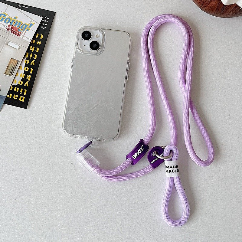 Color Long Mobile Phone Lanyard Short Phone Charm Strap Set Durable Smartphone Lanyard Neck Strap Cell Phone Rope Necklace Set