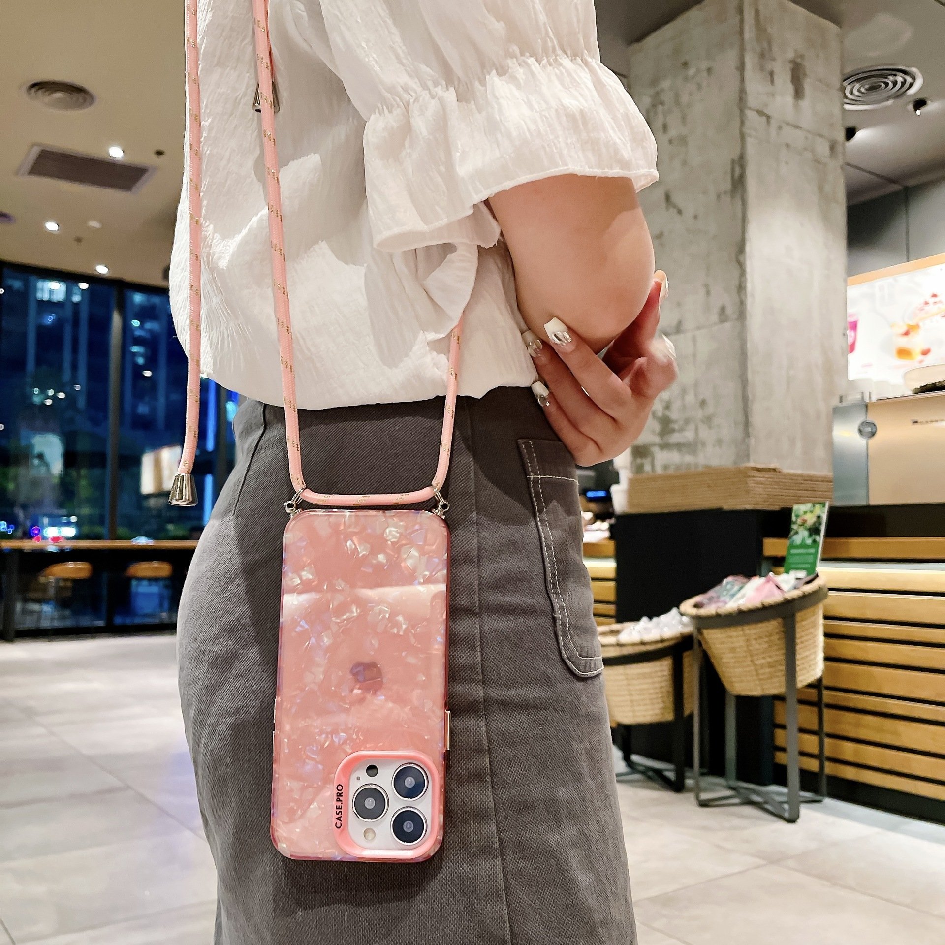 for Iphone 16 15 14 Plus Pro Max Cross Body Phone Cases Strap Phone Cases Full Body Phone Case