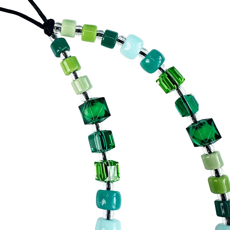 Korean Style Mobile Phone Accessories Short Keychain Crystal Beaded Purse Strap Anti Lost Charm Rope