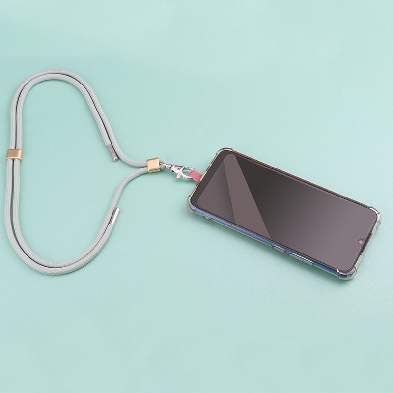 Universal Long Mobile Phone Strap Lanyard Holder With Patch Detachable Adjustable Rope Custom Color Crossbody Phone Necklace