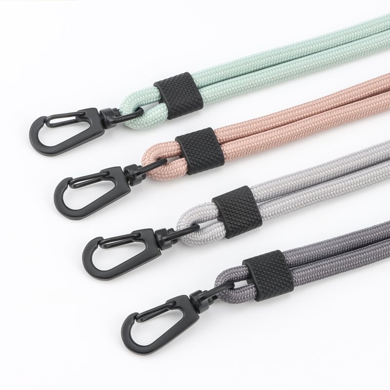 Universal Long Mobile Phone Strap Lanyard Holder With Patch Detachable Adjustable Rope Custom Color Crossbody Phone Necklace