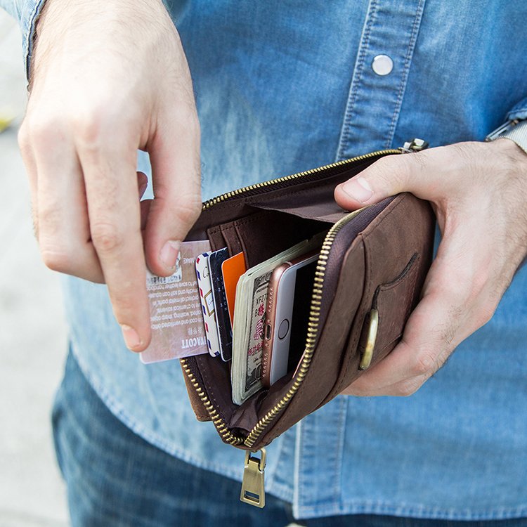 Adjustable Strap Genuine Cowhide Leather Waist Mobile Phone Bag Functional Shoulder Bag Men Cell Phone Sling Bag MB115