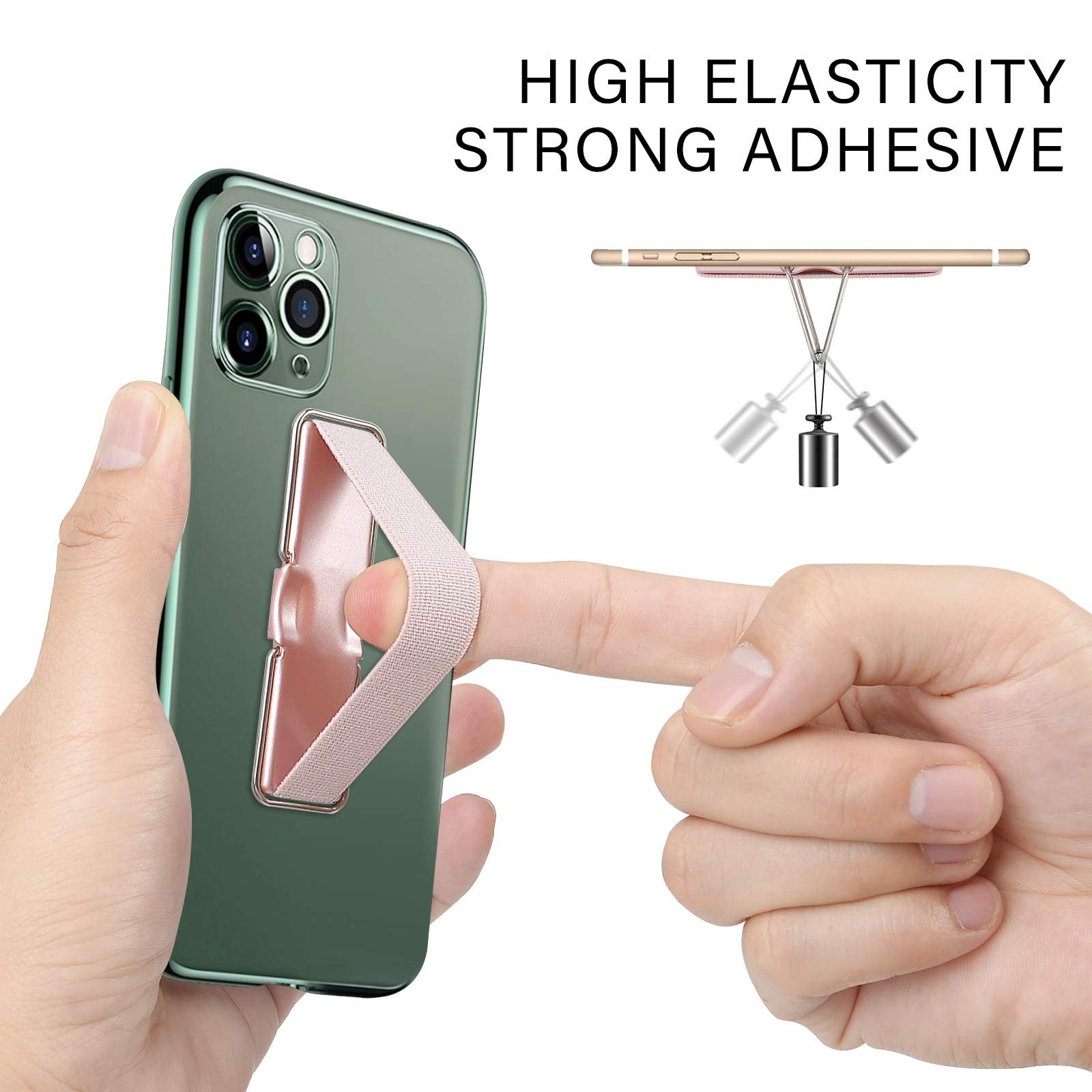 Universal Wrist Band Mobile Phone Strap Anti Slip Finger Grip Mount Hold Finger Kickstand for Smartphone