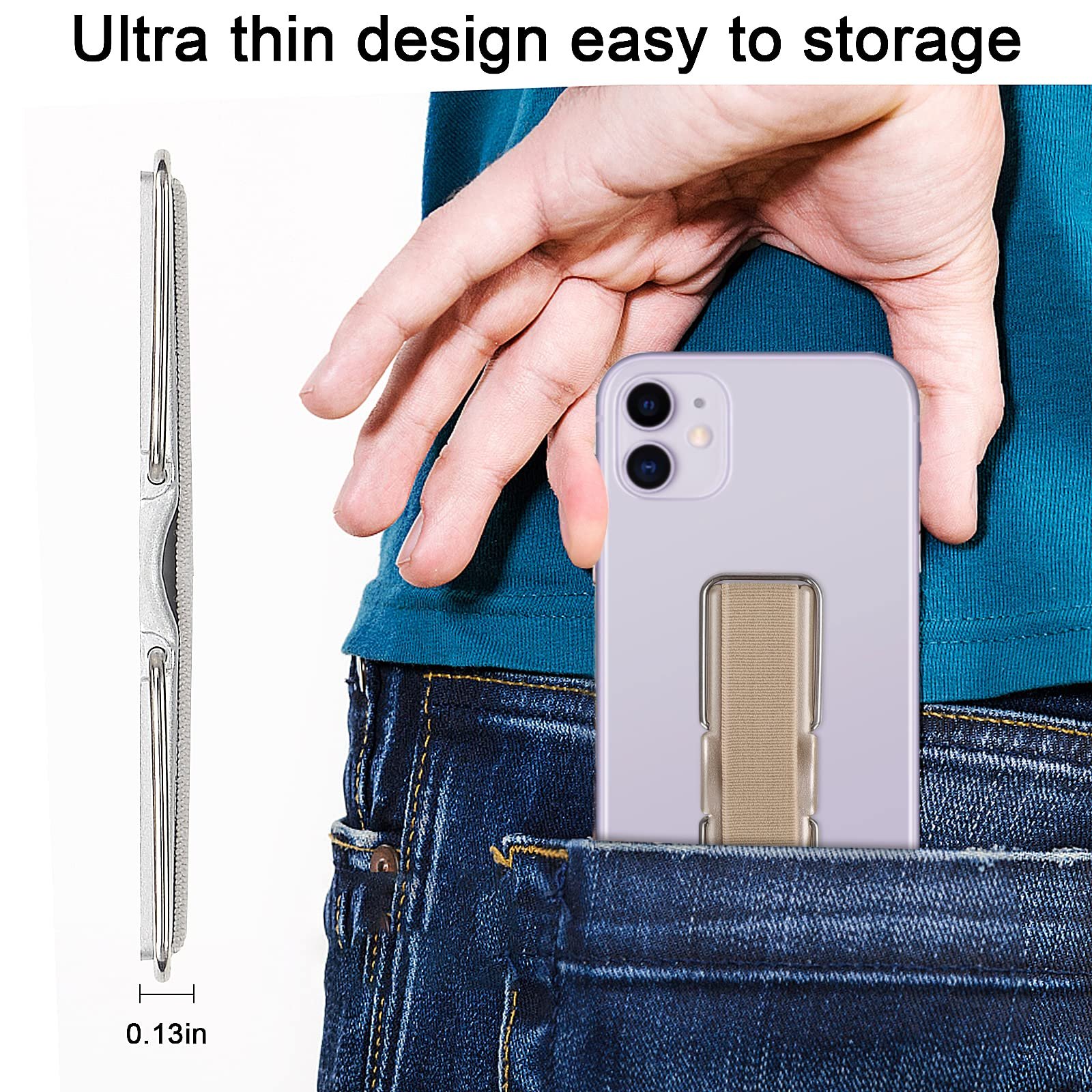 Universal Wrist Band Mobile Phone Strap Anti Slip Finger Grip Mount Hold Finger Kickstand for Smartphone