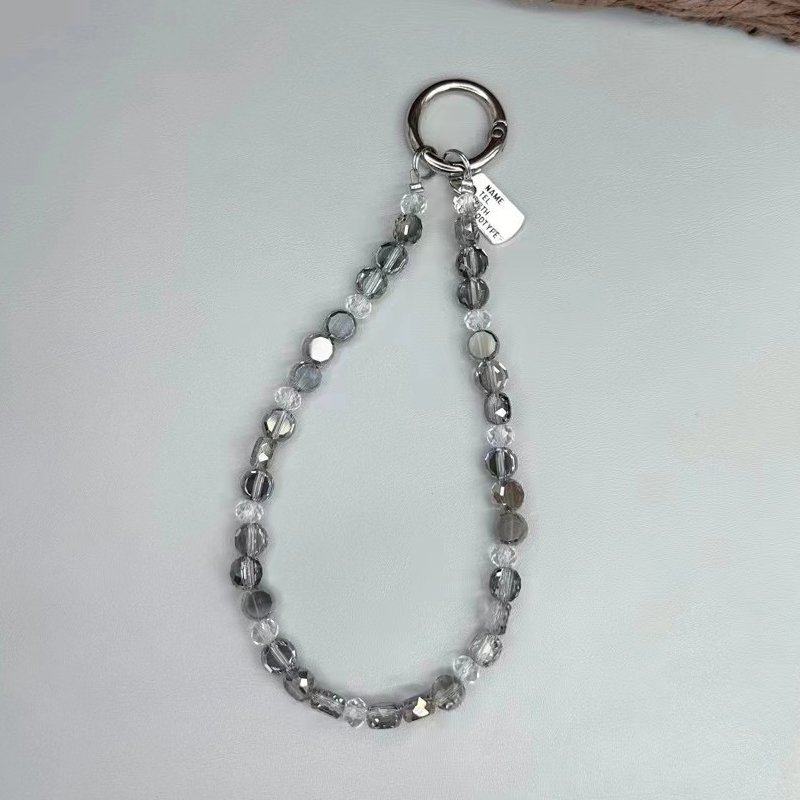 Colorful Crystal Keychain for Women Mobile Phone Daily Chain Jewelry Girls Bag Accessories Sparkle cellphone Case wrist strap