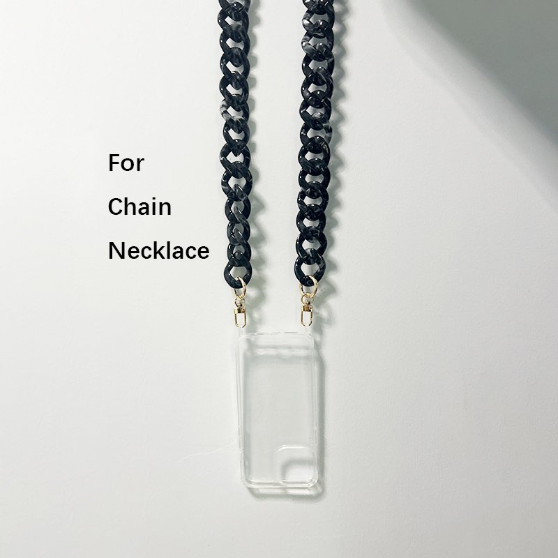 Hot Transparent Mobile Phone Case With Holder Hanging Chain Strap Camera Protector TPU Clear Cell Phone Case For IPhone Samsung