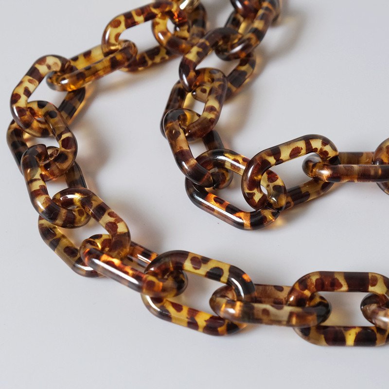 New Gold Leopard Chain Acrylic Phone Neck Strap Silver Smartphone Shoulder Strap Mobile Phone Acrylic Chain Lanyard Strap