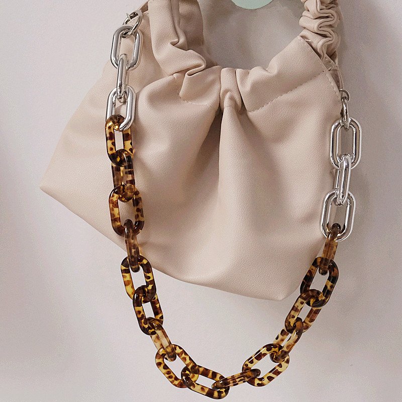 New Gold Leopard Chain Acrylic Phone Neck Strap Silver Smartphone Shoulder Strap Mobile Phone Acrylic Chain Lanyard Strap