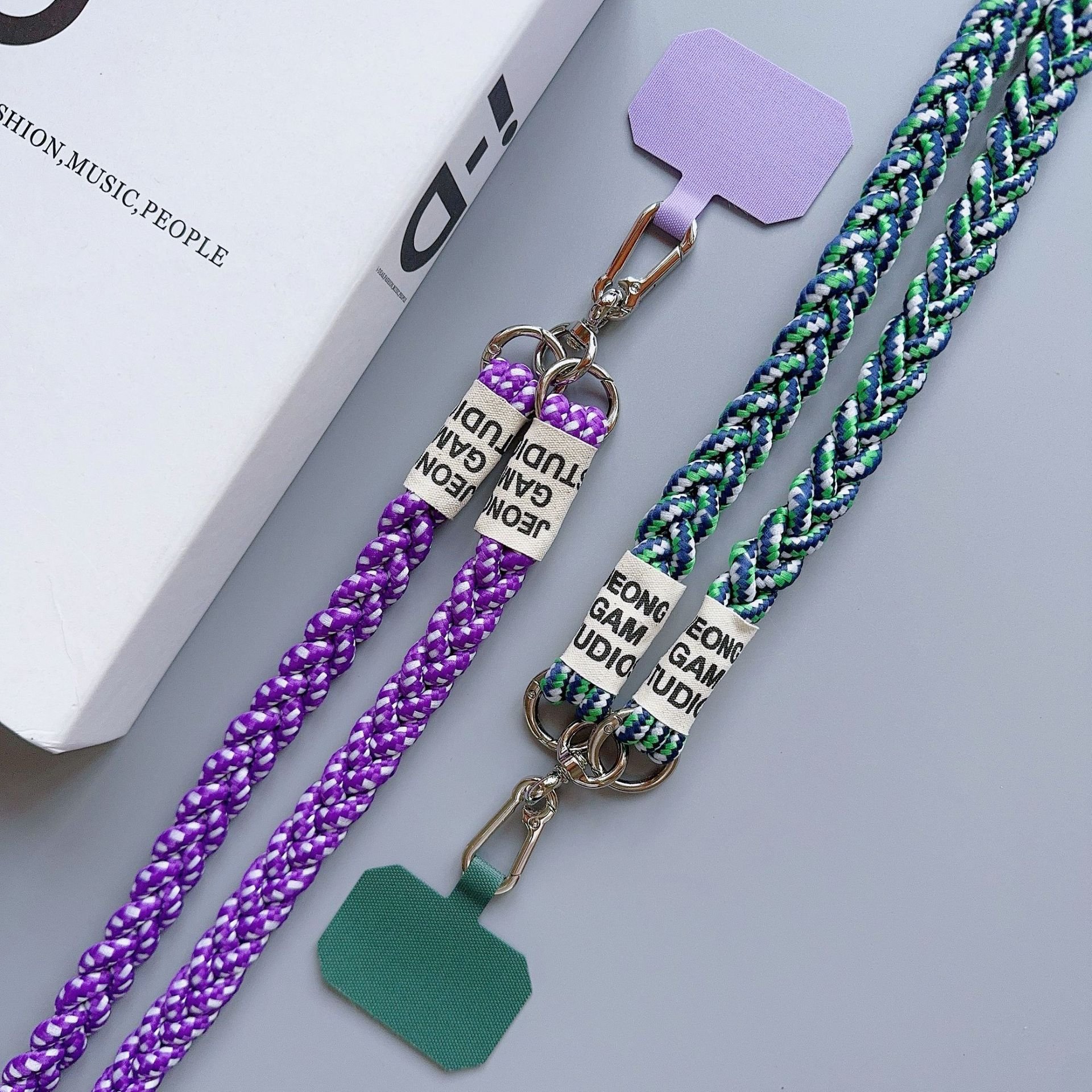 Universal Polyester Phone Case Lanyard Woven Crossbody Mobile Phone Long Rope Strap for Smartphone