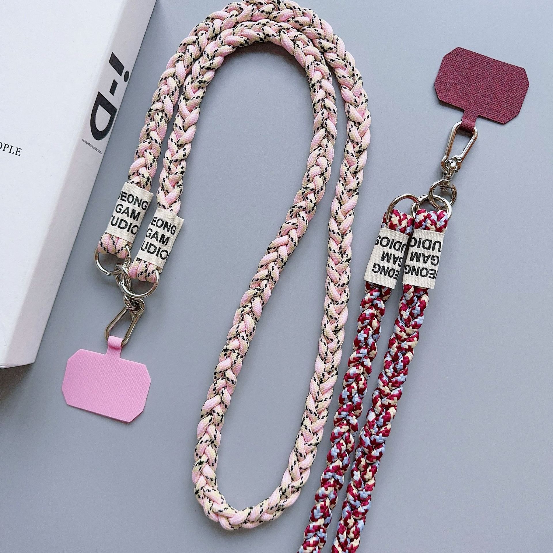 Universal Polyester Phone Case Lanyard Woven Crossbody Mobile Phone Long Rope Strap for Smartphone