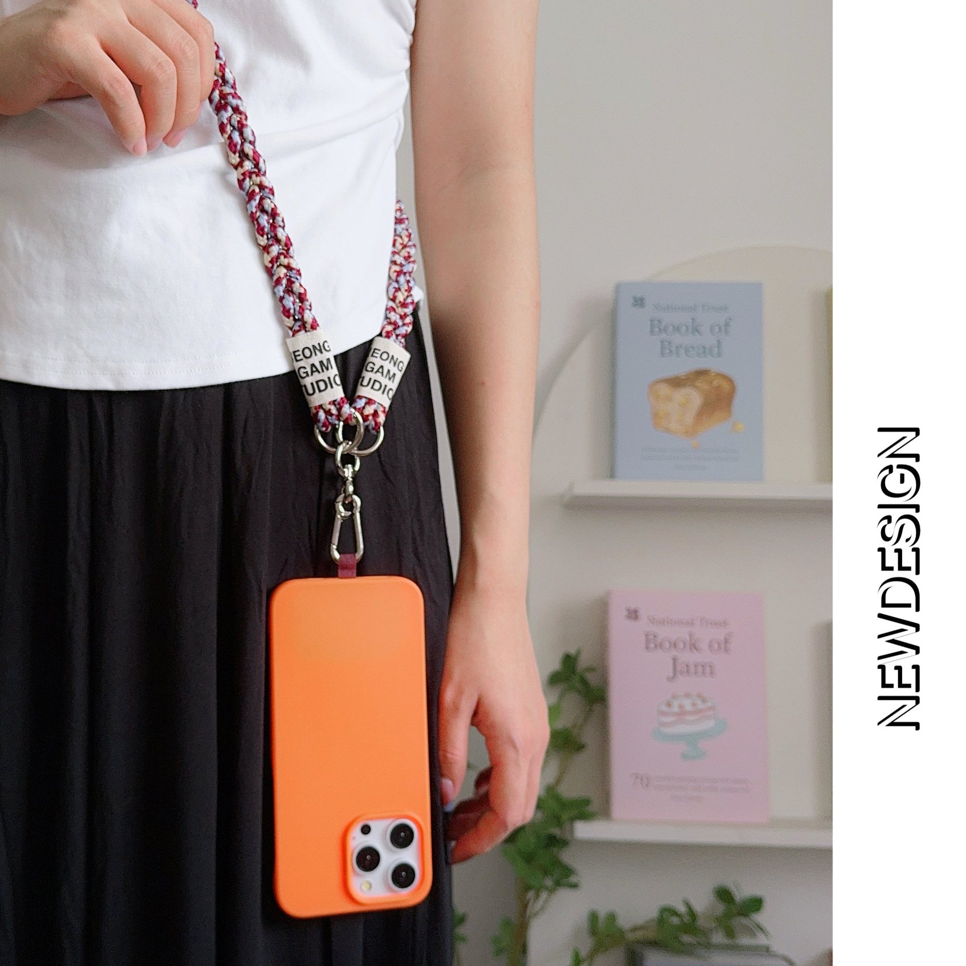 Universal Polyester Phone Case Lanyard Woven Crossbody Mobile Phone Long Rope Strap for Smartphone