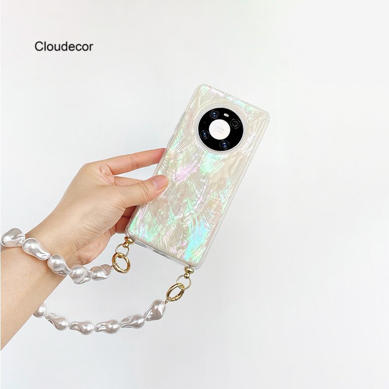 Irregular Pearls Mobile Phone Holder Strap Lanyard Cellphone Case Gift Cell Phone Wrist Strap Beaded Cell Phone Strap Beads