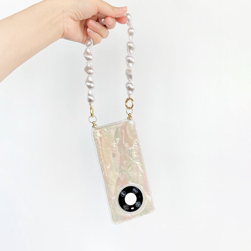 Irregular Pearls Mobile Phone Holder Strap Lanyard Cellphone Case Gift Cell Phone Wrist Strap Beaded Cell Phone Strap Beads
