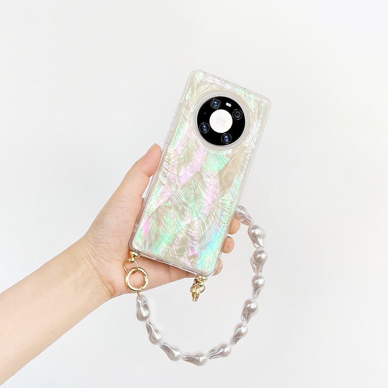 Irregular Pearls Mobile Phone Holder Strap Lanyard Cellphone Case Gift Cell Phone Wrist Strap Beaded Cell Phone Strap Beads