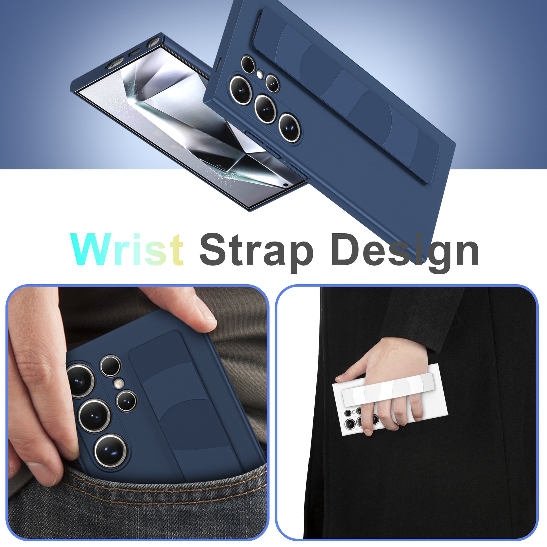 New Silicone Wristband Phone Case Wrist Strap Design Mobile Phone Case For Samsung S23 22 21 Ultra
