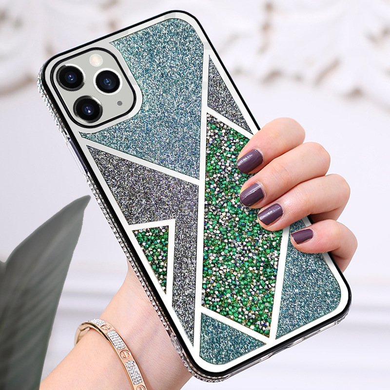 shockproof diamond glitter phone shell cell phone case for iphone 11 12 12pro 13 14 15 back cover
