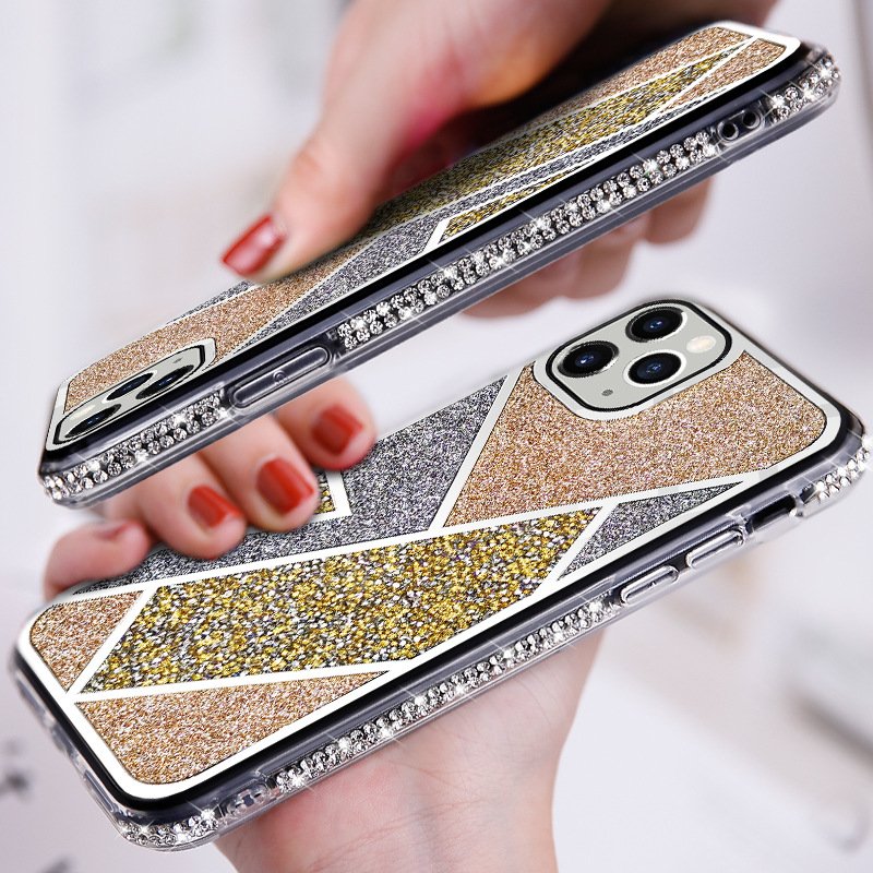 shockproof diamond glitter phone shell cell phone case for iphone 11 12 12pro 13 14 15 back cover