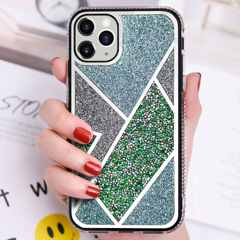 shockproof diamond glitter phone shell cell phone case for iphone 11 12 12pro 13 14 15 back cover