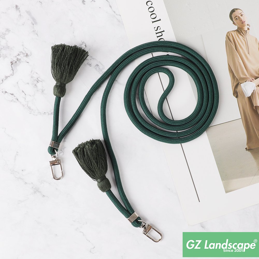 Fashion adjustable tassels mobile cell phone hang around neck pink phone necklace chain strap crossbody lanyard