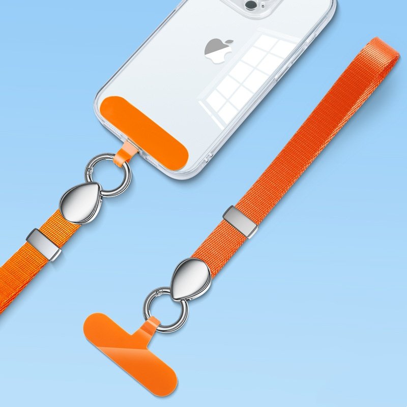 Trendy Chic 16mm Wide Woven Phone Lanyard Wrist Adjustable Anti-Loss with Clip Universal Appeal Functional Phone Handle Strap