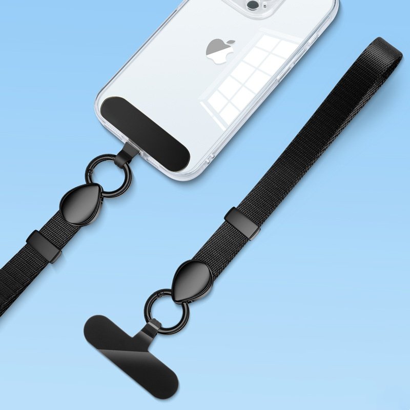 Trendy Chic 16mm Wide Woven Phone Lanyard Wrist Adjustable Anti-Loss with Clip Universal Appeal Functional Phone Handle Strap