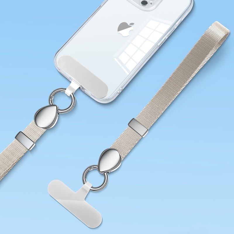 Trendy Chic 16mm Wide Woven Phone Lanyard Wrist Adjustable Anti-Loss with Clip Universal Appeal Functional Phone Handle Strap
