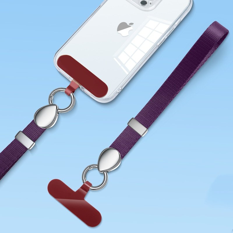 Trendy Chic 16mm Wide Woven Phone Lanyard Wrist Adjustable Anti-Loss with Clip Universal Appeal Functional Phone Handle Strap