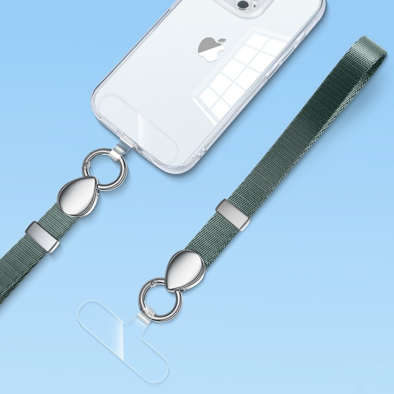 Trendy Chic 16mm Wide Woven Phone Lanyard Wrist Adjustable Anti-Loss with Clip Universal Appeal Functional Phone Handle Strap