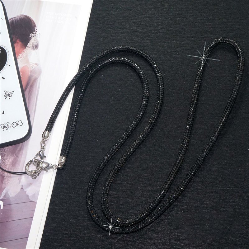 Premium Full Diamond Design Crossbody Mobile Phone Rhinestone Lanyard Colorful Anti-loss Long Neck Strap Accessories