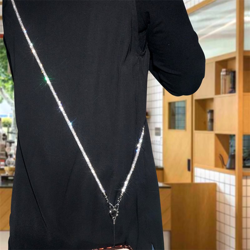 Premium Full Diamond Design Crossbody Mobile Phone Rhinestone Lanyard Colorful Anti-loss Long Neck Strap Accessories