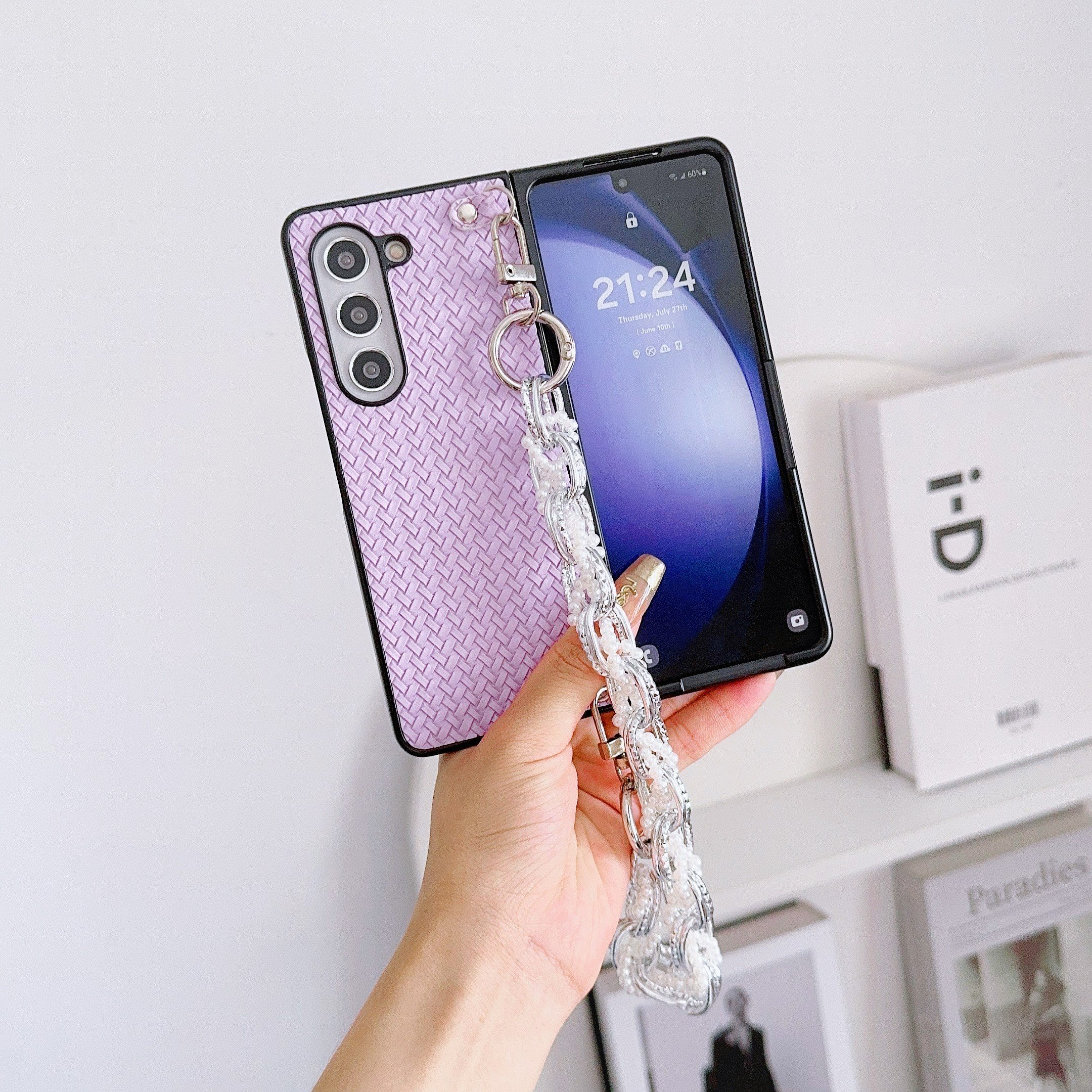 2024 Latest Hot Model Luxury Woven Leather Phone Case Bracelet For Samsung Galaxy Z Fold 6 5 4 vivo XFold Magic Xiaomi Fold 2 3