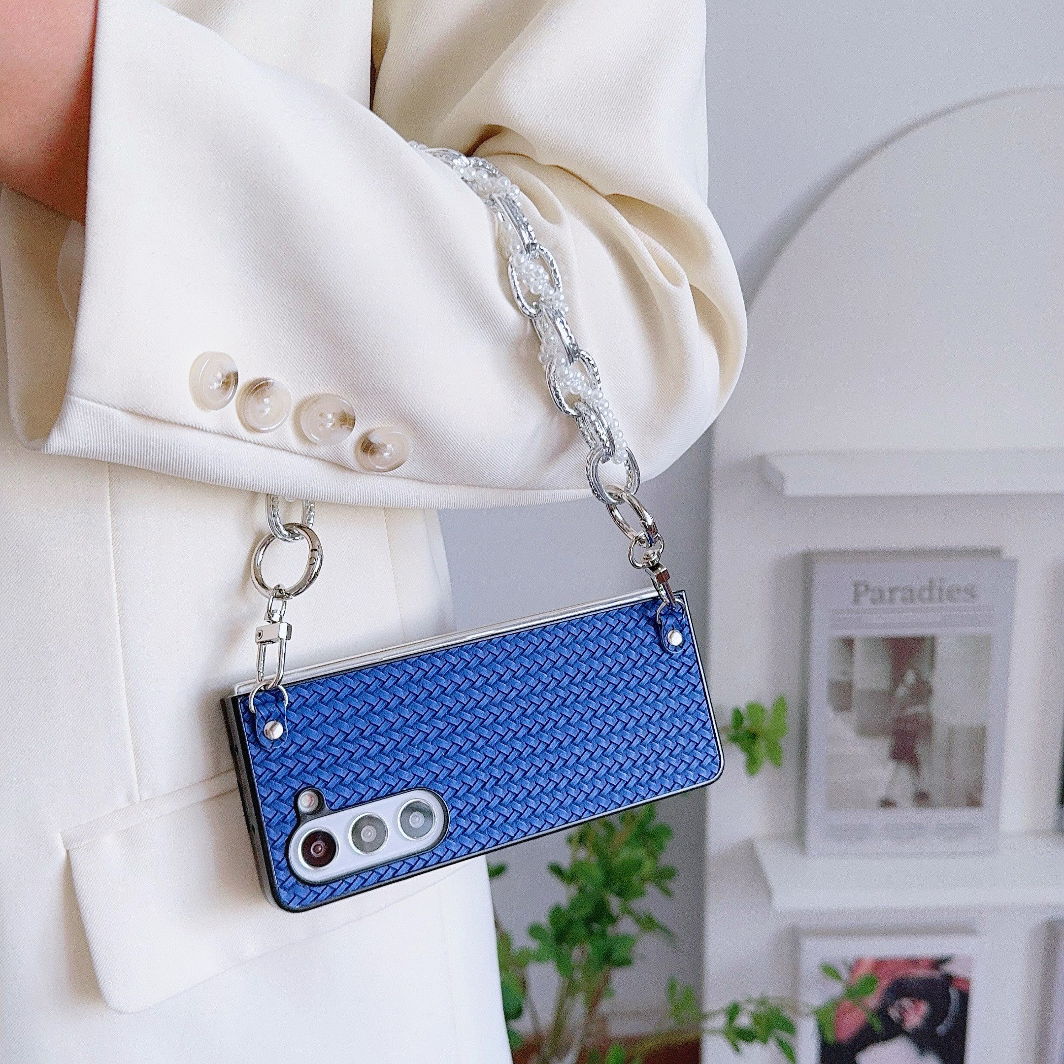 2024 Latest Hot Model Luxury Woven Leather Phone Case Bracelet For Samsung Galaxy Z Fold 6 5 4 vivo XFold Magic Xiaomi Fold 2 3