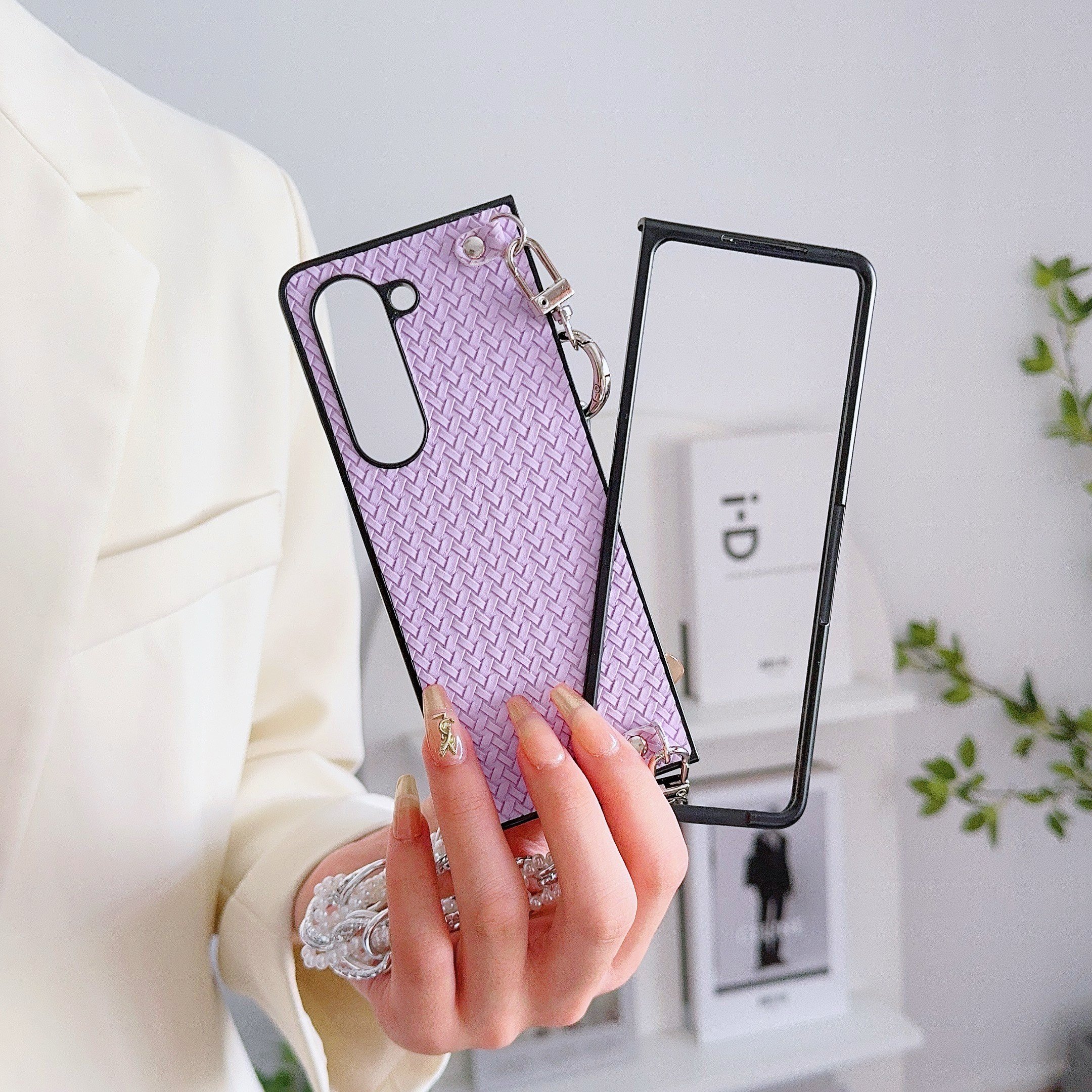 2024 Latest Hot Model Luxury Woven Leather Phone Case Bracelet For Samsung Galaxy Z Fold 6 5 4 vivo XFold Magic Xiaomi Fold 2 3