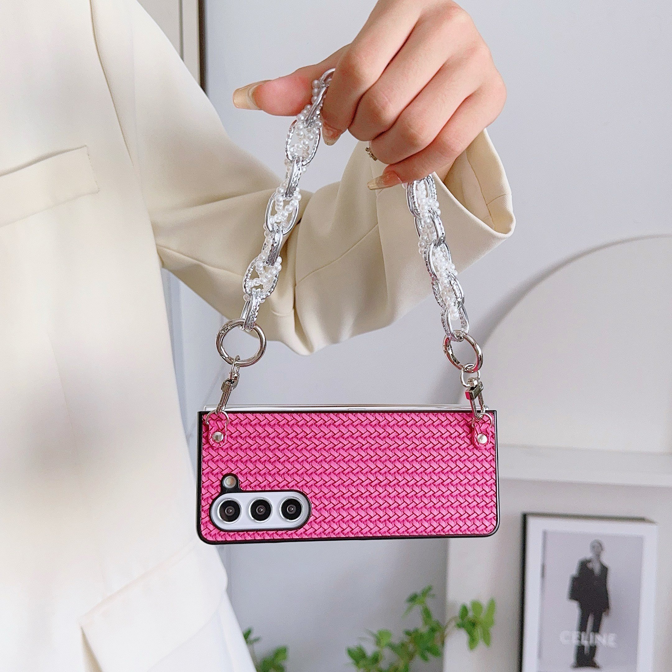 2024 Latest Hot Model Luxury Woven Leather Phone Case Bracelet For Samsung Galaxy Z Fold 6 5 4 vivo XFold Magic Xiaomi Fold 2 3