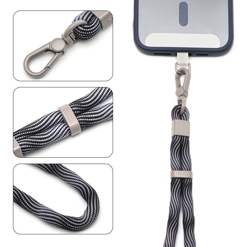 Anti Lost Universal Short Wrist Rope With Patch Tab Polyester Colorful Wrist Hand Strap Rope Phone Case Lanyard