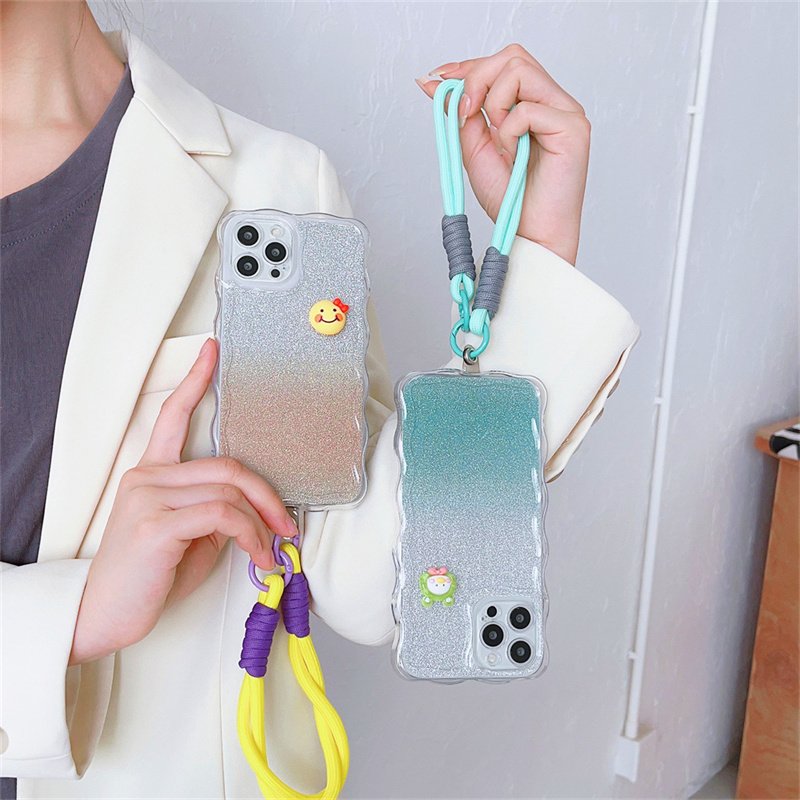 Mobile Phone Accessories Colorful Chain Anti-lost Wrist Phone Holder Strap Universal Lanyard Patch for All Phone Models