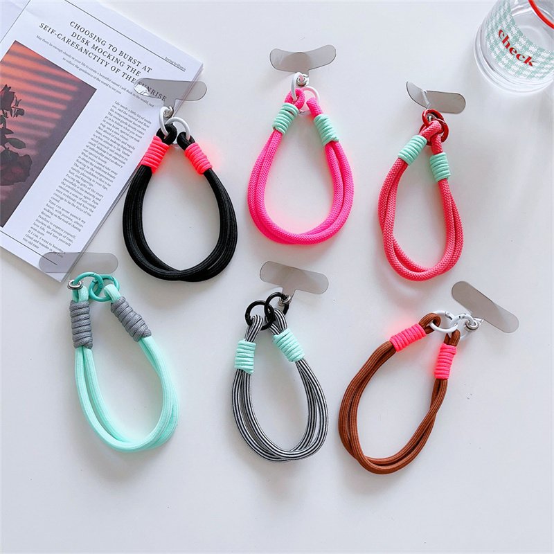 Mobile Phone Accessories Colorful Chain Anti-lost Wrist Phone Holder Strap Universal Lanyard Patch for All Phone Models