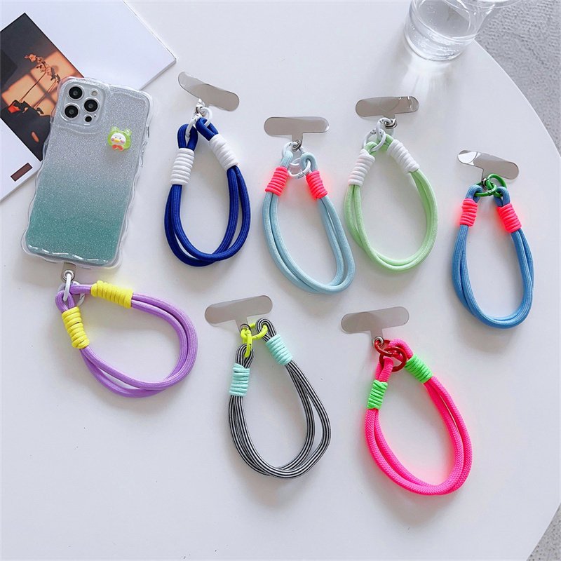Mobile Phone Accessories Colorful Chain Anti-lost Wrist Phone Holder Strap Universal Lanyard Patch for All Phone Models