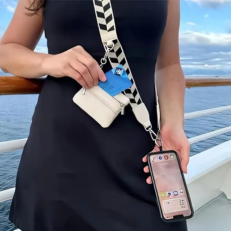 Hot Sales Polyester Crossbody Phone Lanyard with Zipper Wallet Custom New Durable Mobile Universal Cell Phone Purse Strap