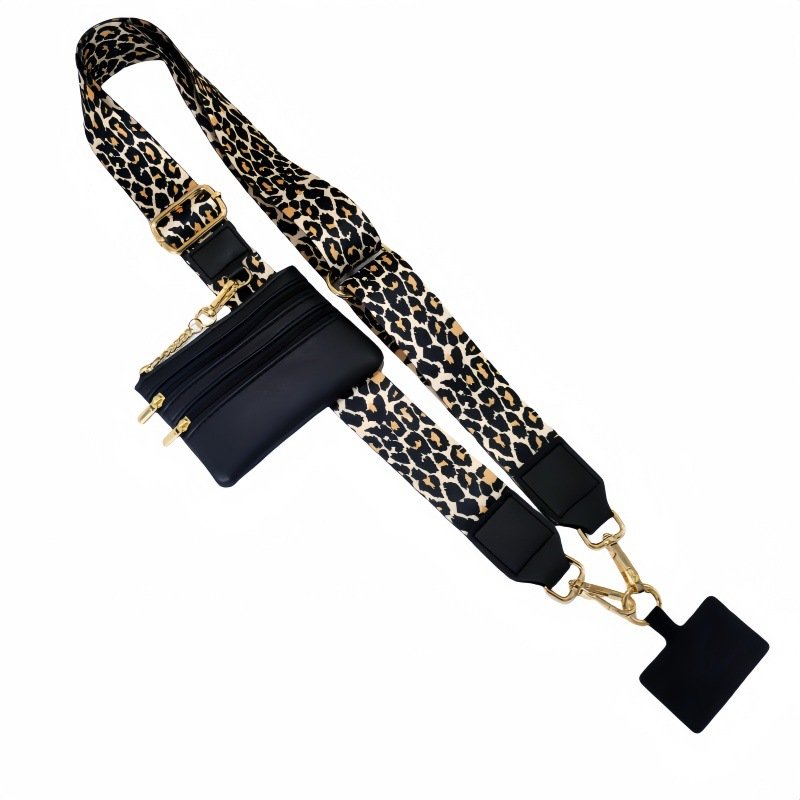 Hot Sales Polyester Crossbody Phone Lanyard with Zipper Wallet Custom New Durable Mobile Universal Cell Phone Purse Strap