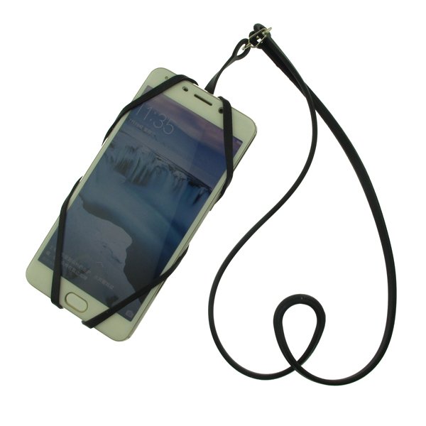 Customized Logo Silicone Mobile Cell Phone Lanyards Neck Strap Holder Pouch with card slot Necklace Sling for Smartphone