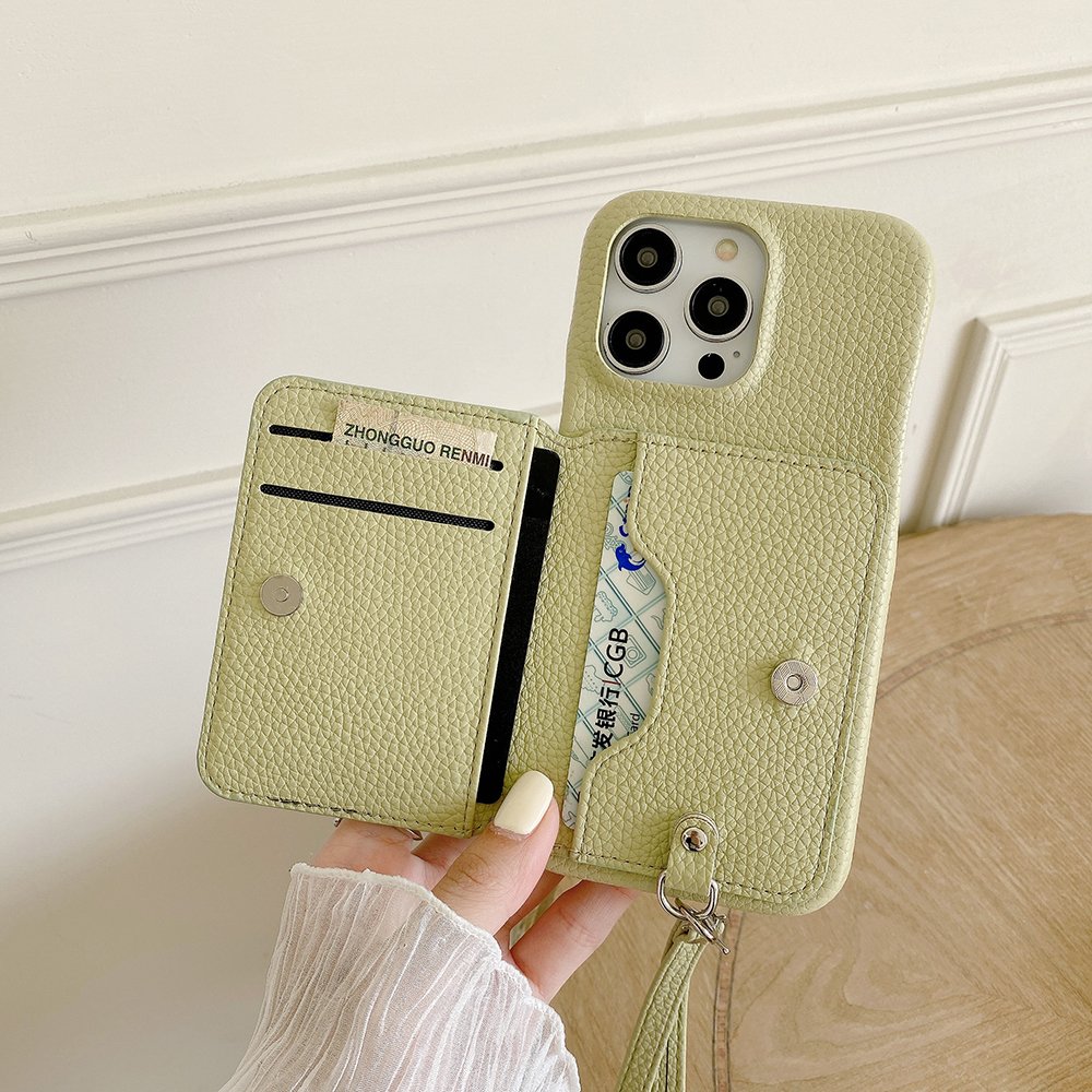 For Motorola EGDE 30 New Trending Lychee Pattern Phone Cover Leather Wallet Card Holder Mobile Phone Case With Wrist Strap