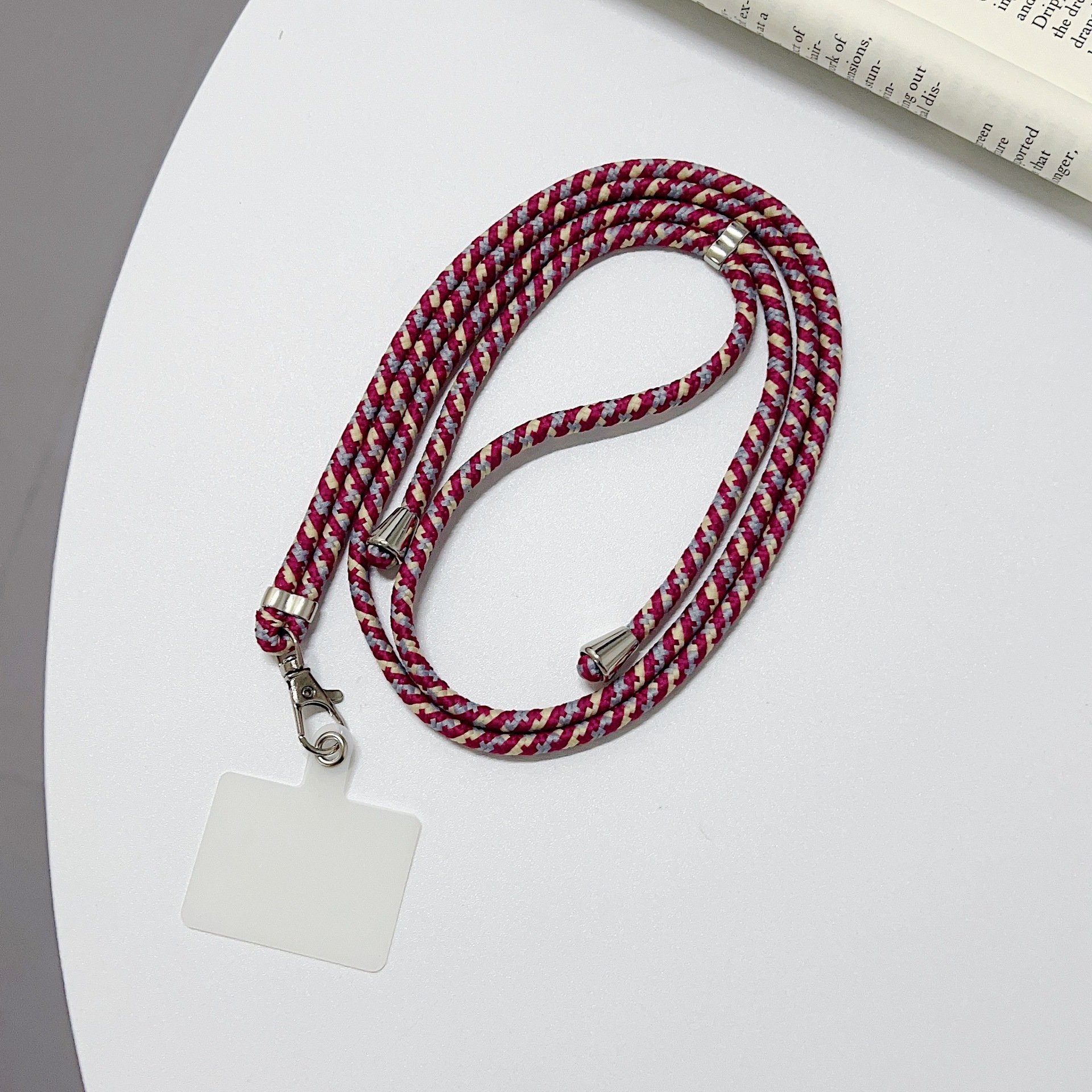 Adjustable Polyester Phone Strap Long Cross body Shoulder Woven Mobile Phone Lanyard Car Key Rings Rope