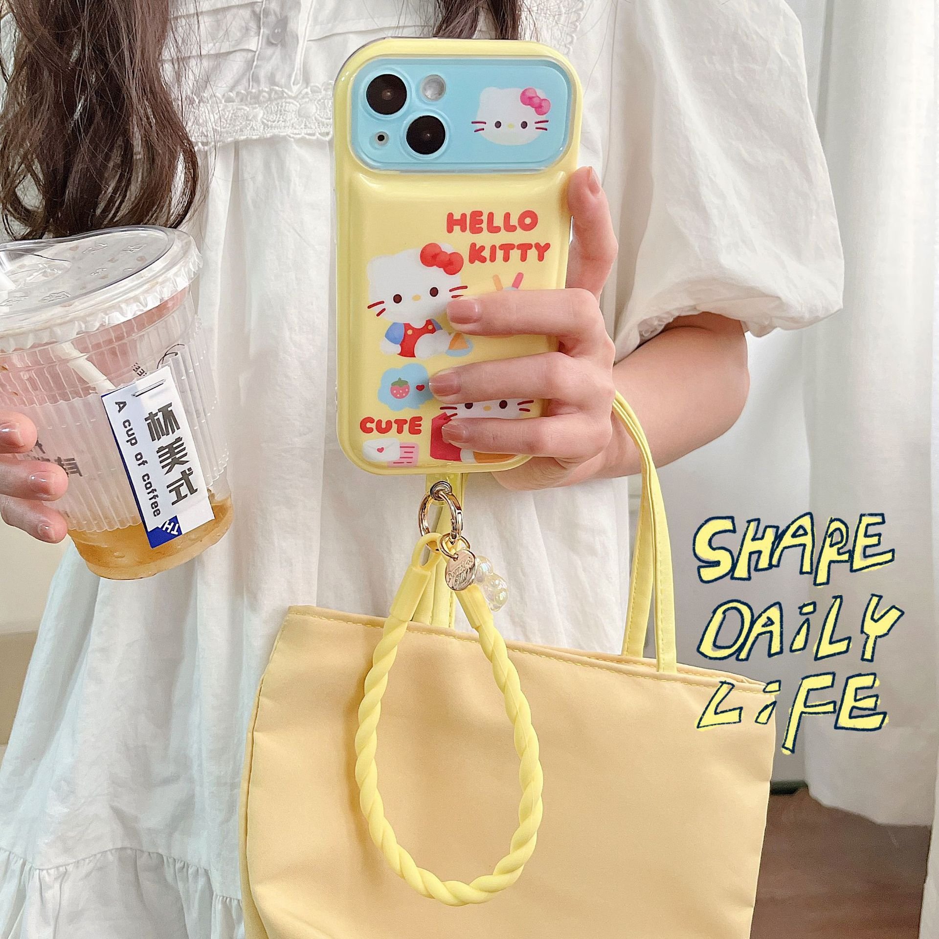 Gradient Silicone Elastic Mobile Phone Strap Hands-Free Wristlet Cell Phone Charm with Lanyard Tether Tab Keychain Bracelet
