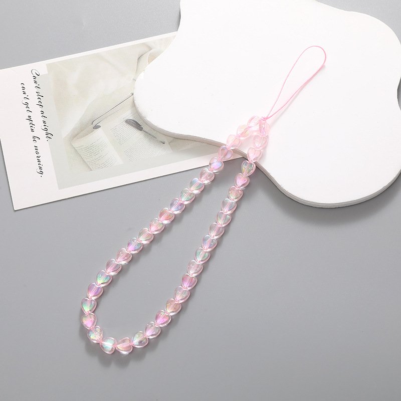 Hot Selling Colorful Beaded Mobile Phone Straps Versatile Mermaid Love Pendant Case