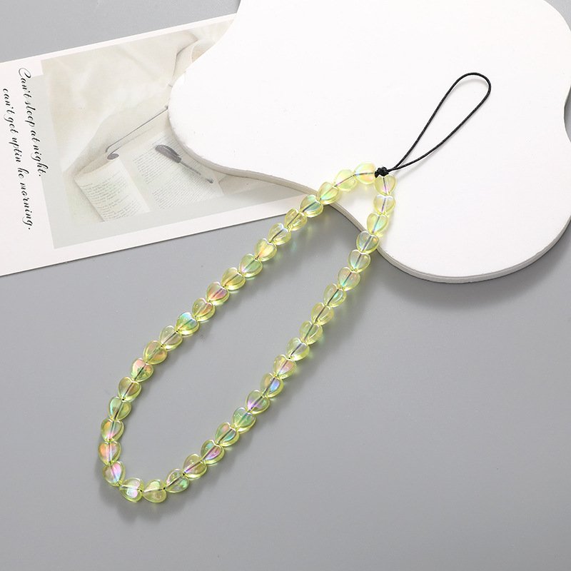 Hot Selling Colorful Beaded Mobile Phone Straps Versatile Mermaid Love Pendant Case
