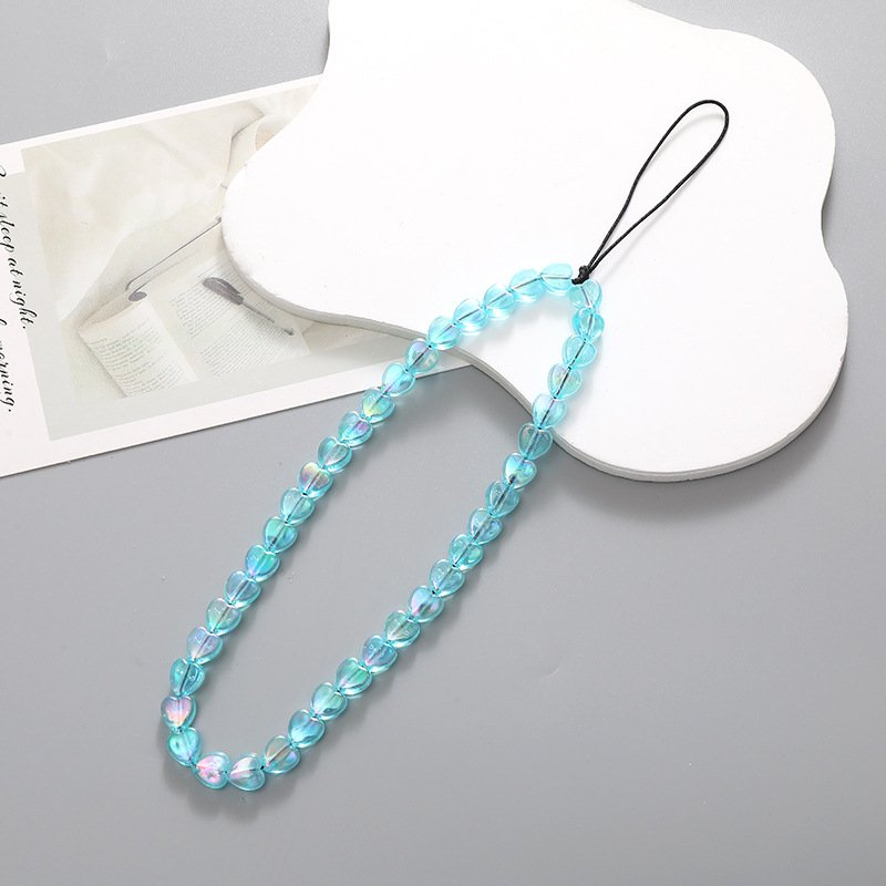 Hot Selling Colorful Beaded Mobile Phone Straps Versatile Mermaid Love Pendant Case